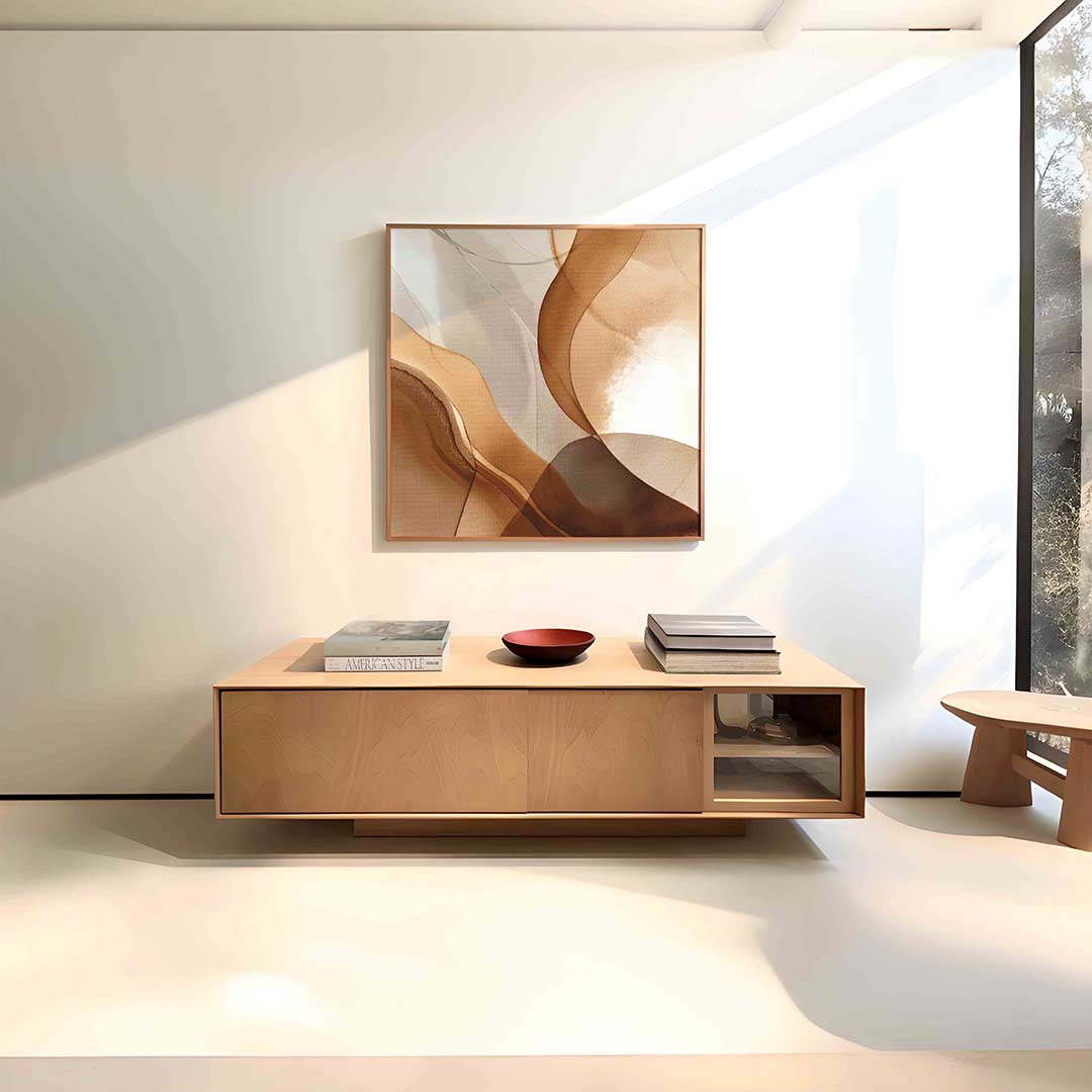 Abstracte bruine vormen Poster