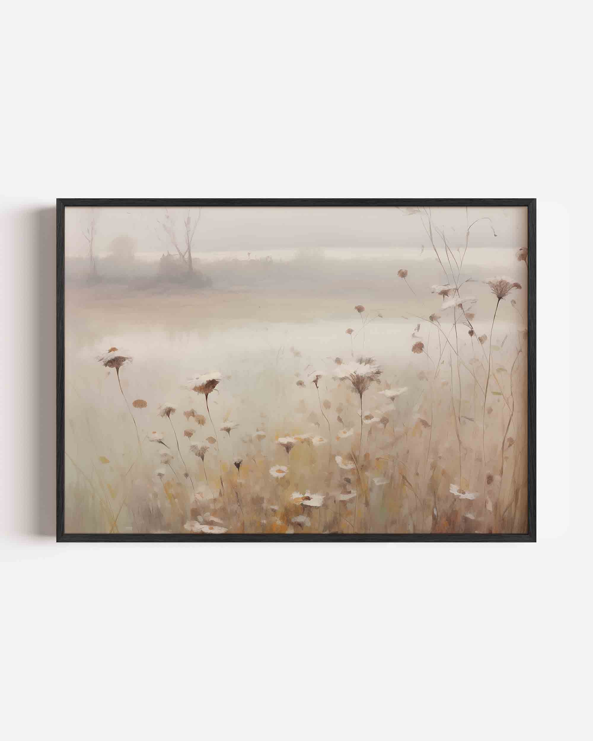 Bloemen in mist Poster