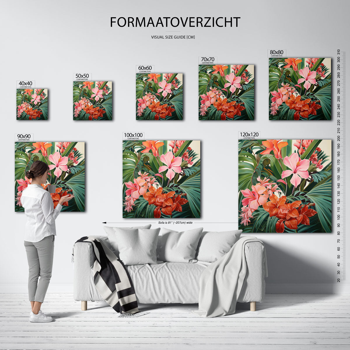 Bloemen en bladeren Poster