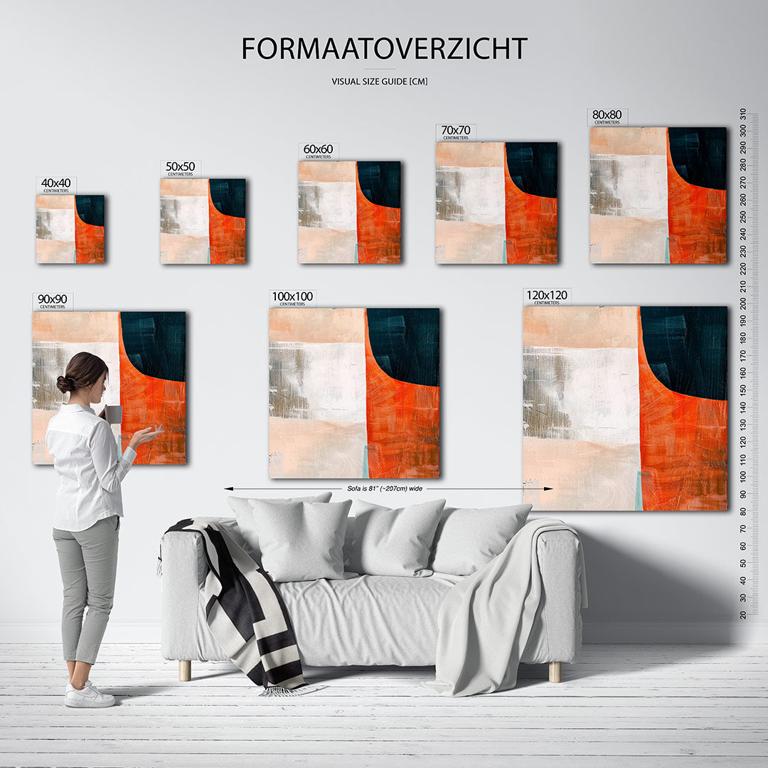 Geometrische kleurencompositie Kunstwerk