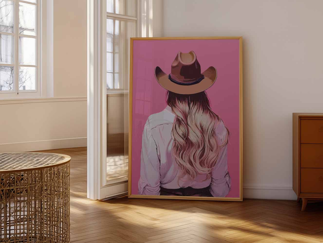 Stijlvolle Cowgirl Poster-WallArtistic