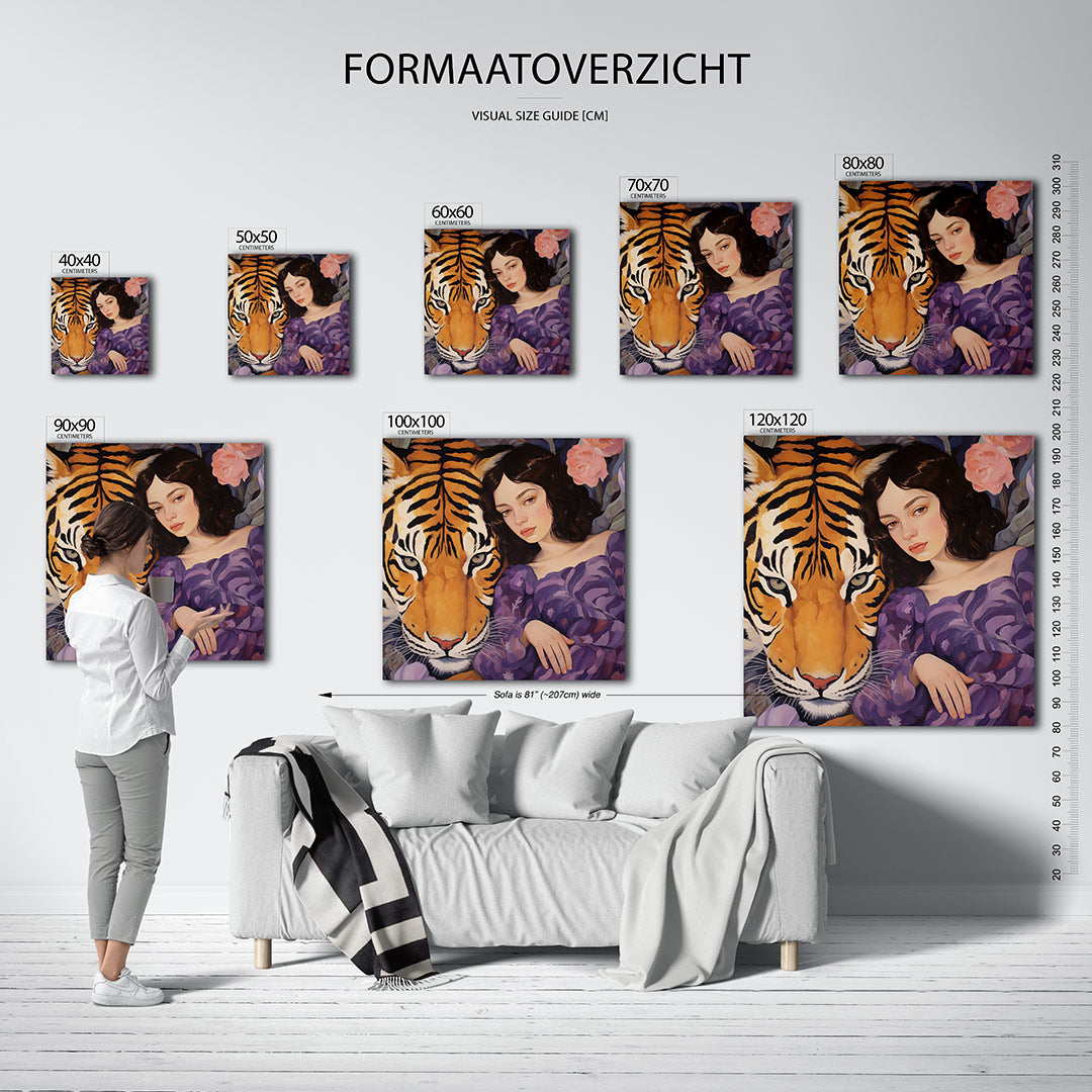 Dromerige tijger Kunstwerk