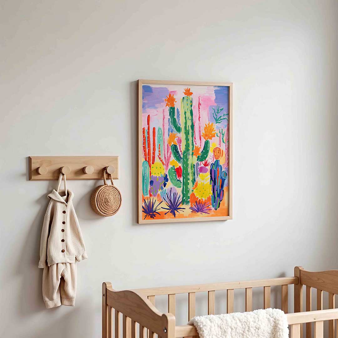 Kleurrijke cactussen Poster