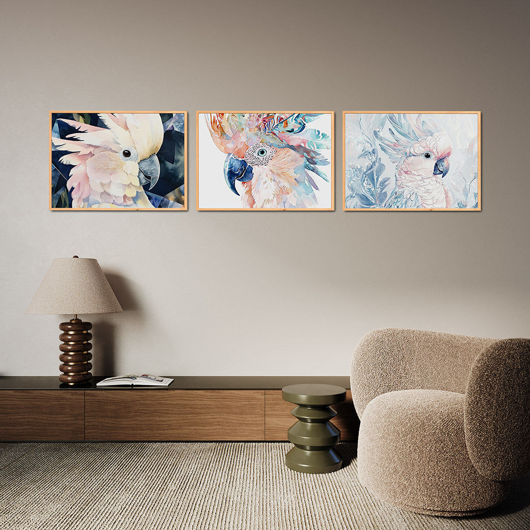 Vogel en vormen Posterset