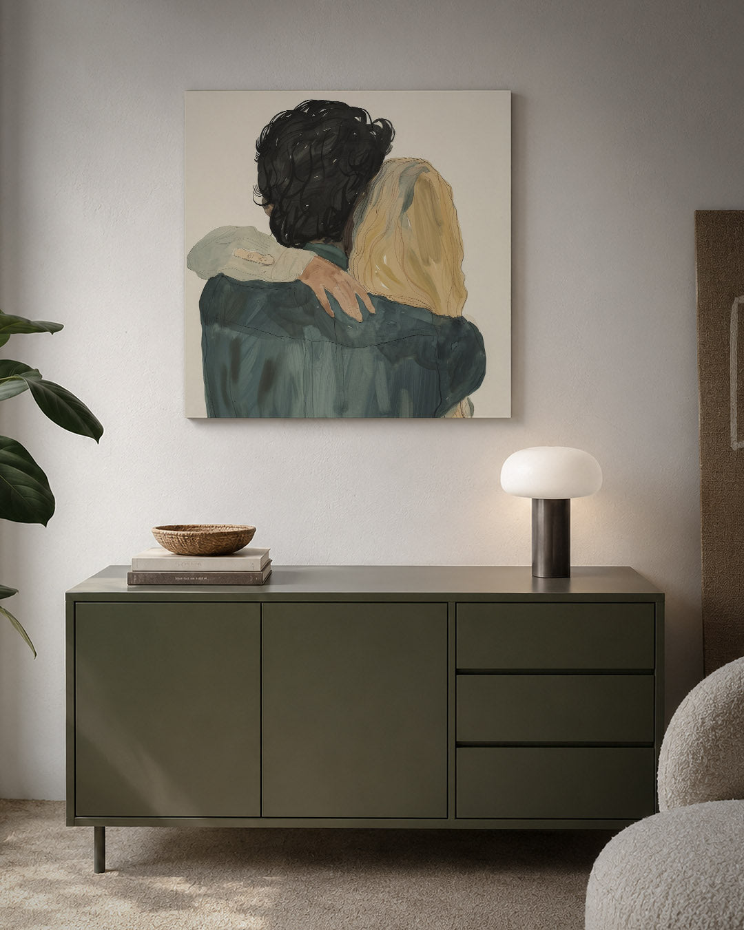 Intieme omhelzing Kunstwerk