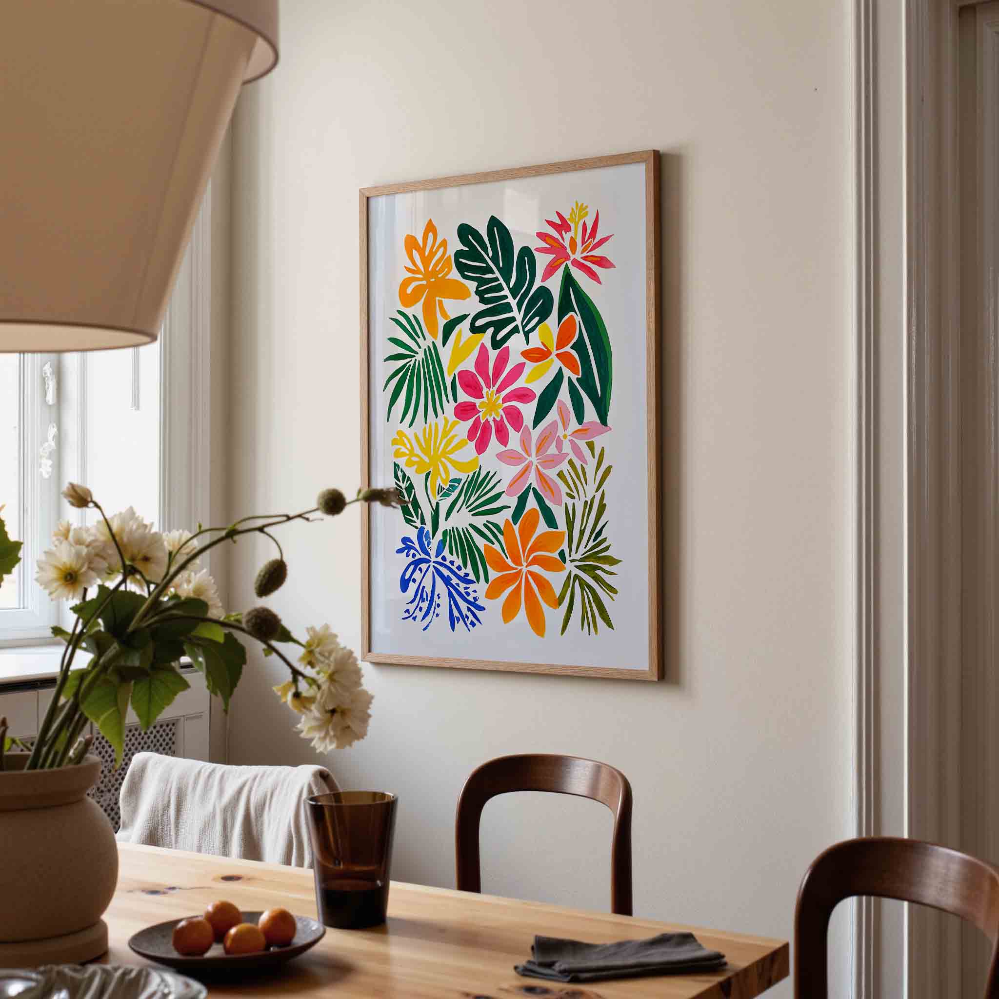 Tropische bloemen Poster