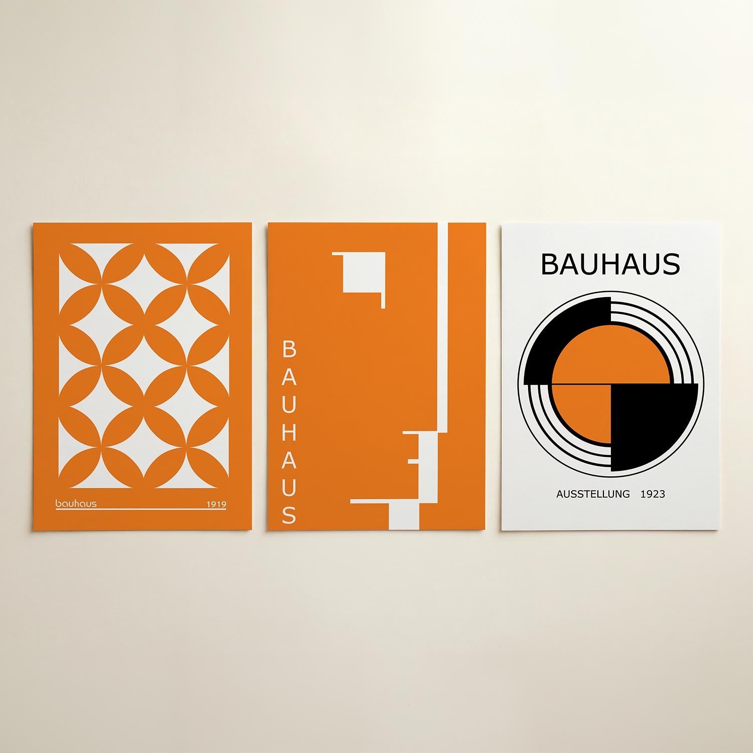 Oranje cirkelpatroon Posterset