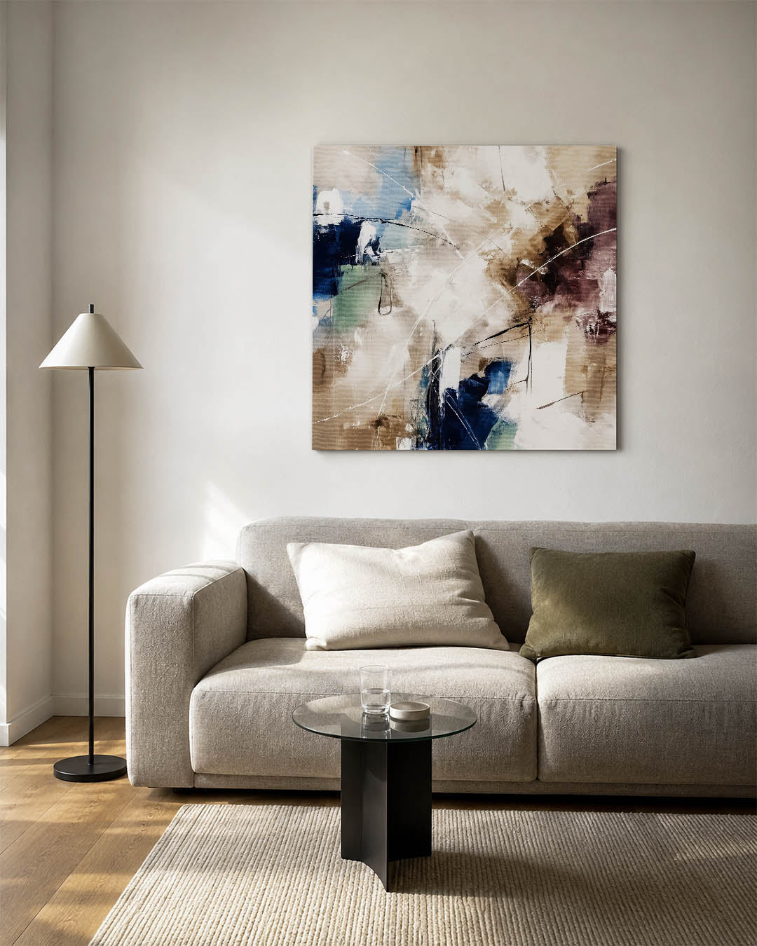 Dynamische kleurencompositie Kunstwerk