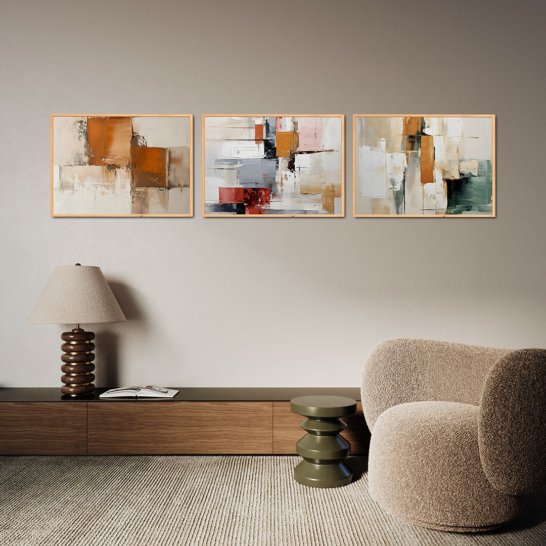 Aardetinten en textuur Posterset
