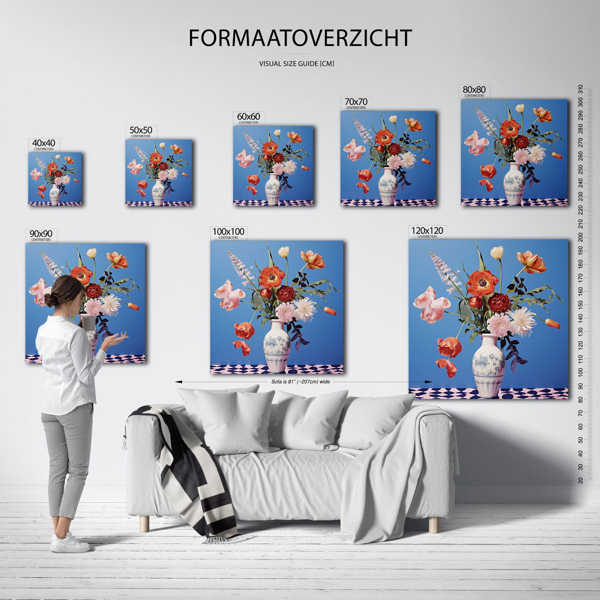 Bloemen in vaas Poster