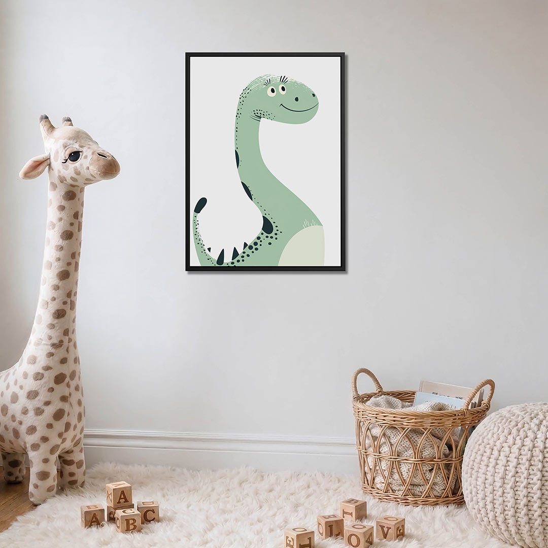 Vrolijke dinosaurus illustratie Kunstwerk