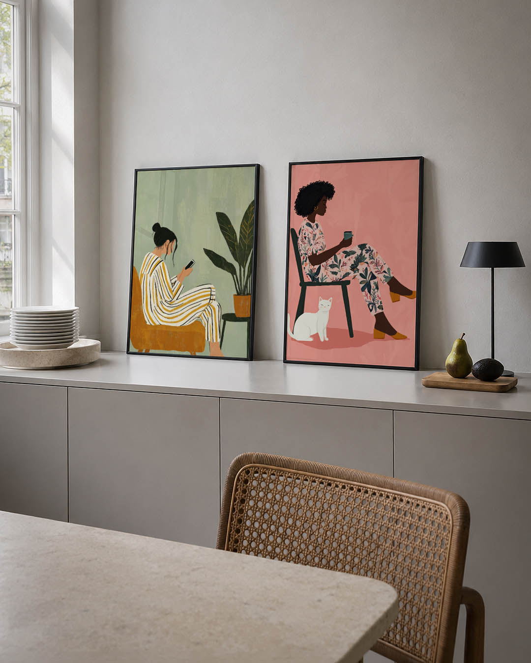 Rustige zithoek Posterset