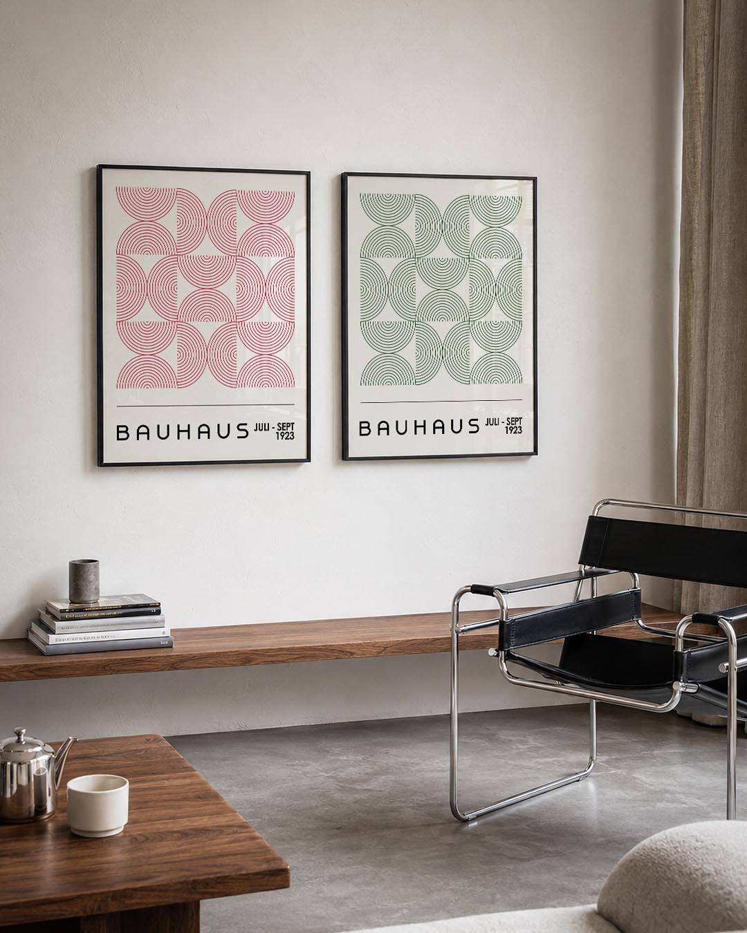 Cirkelritme en lijnen Posterset