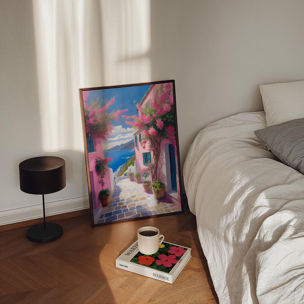 Droomachtige Mediterraanse Haven Poster-WallArtistic