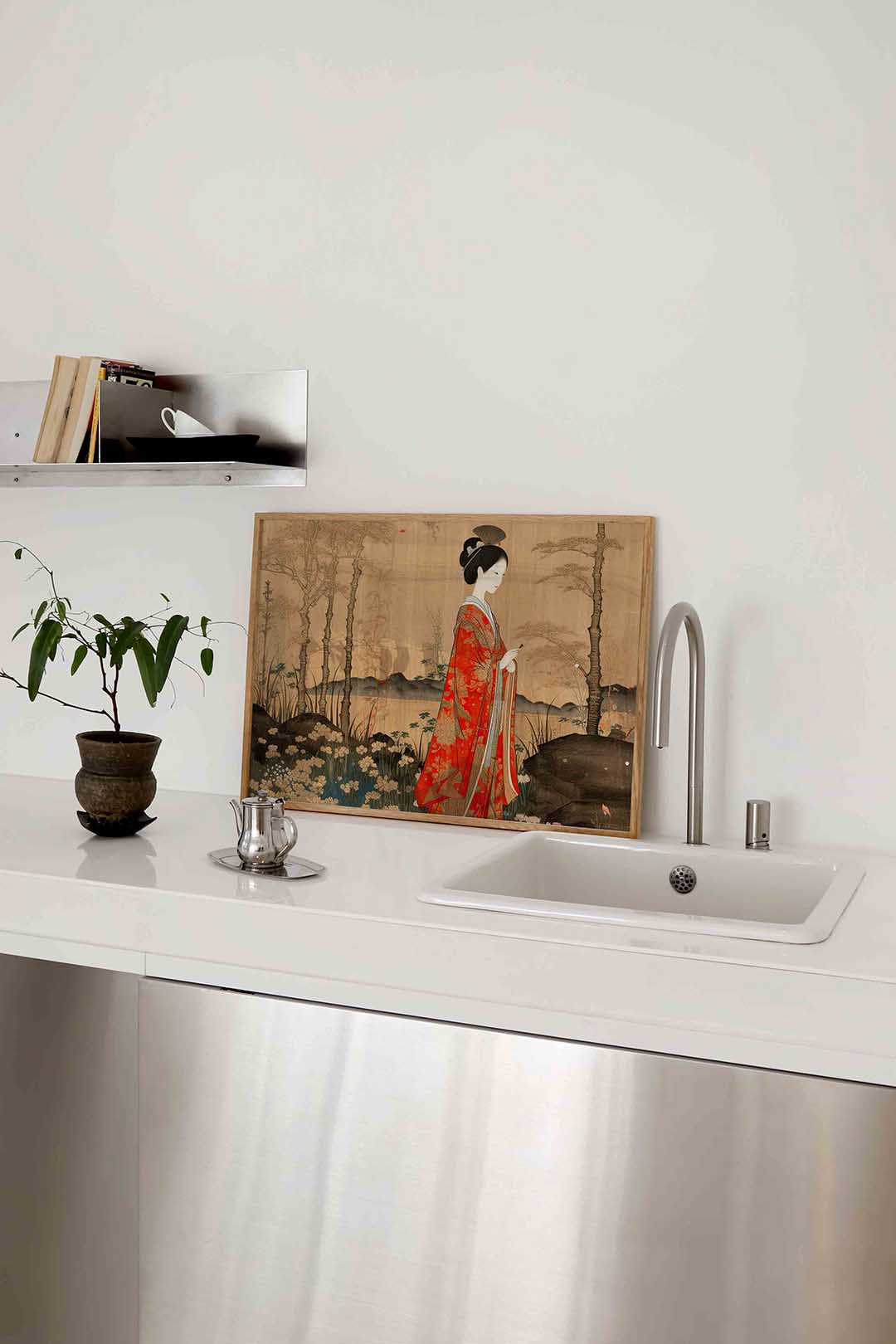 Vrouw in traditionele kleding Poster