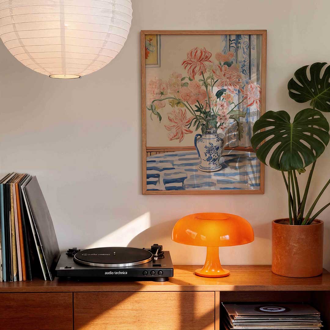 Bloemen in vaas Poster