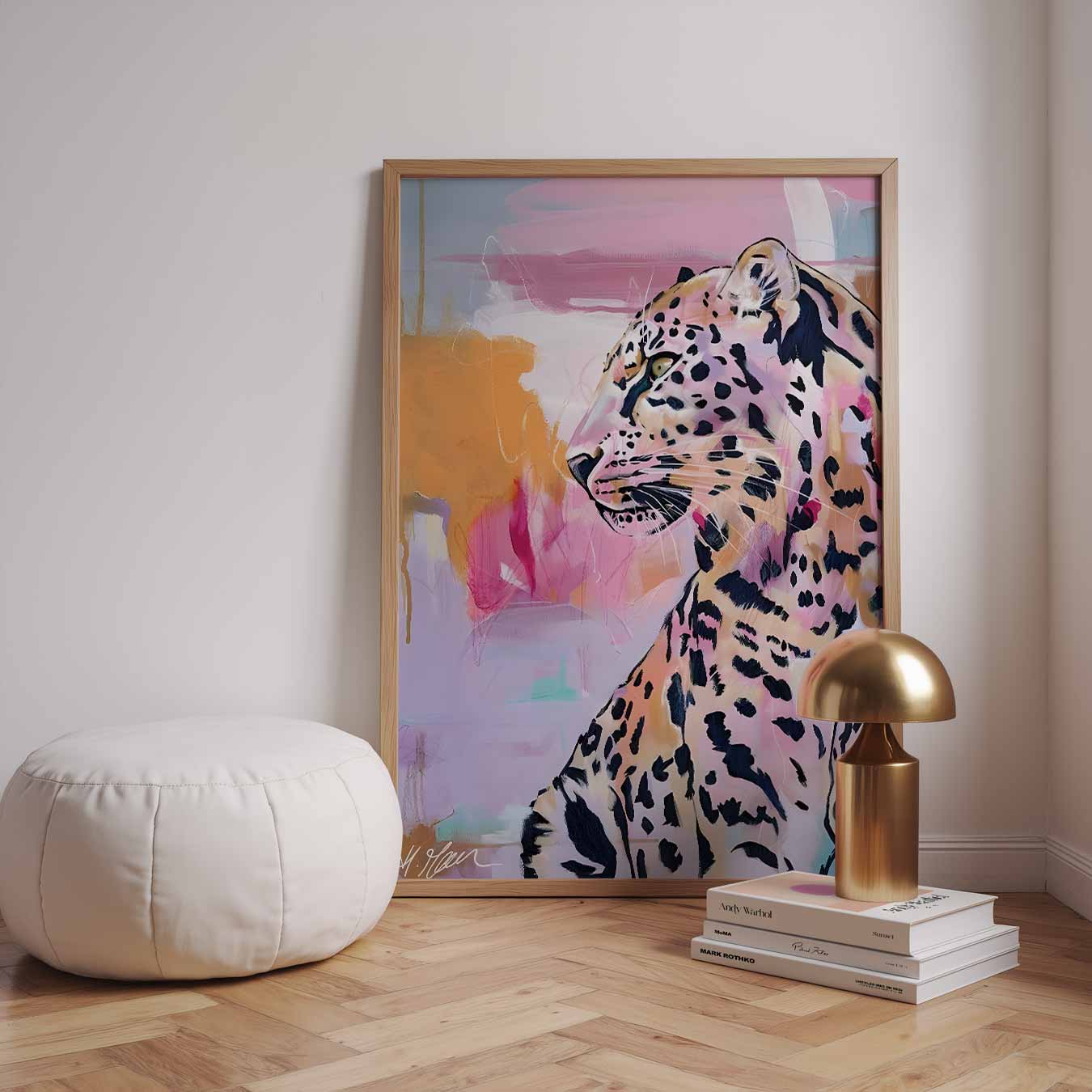 Dromerige Luipaard Kunstposter-WallArtistic