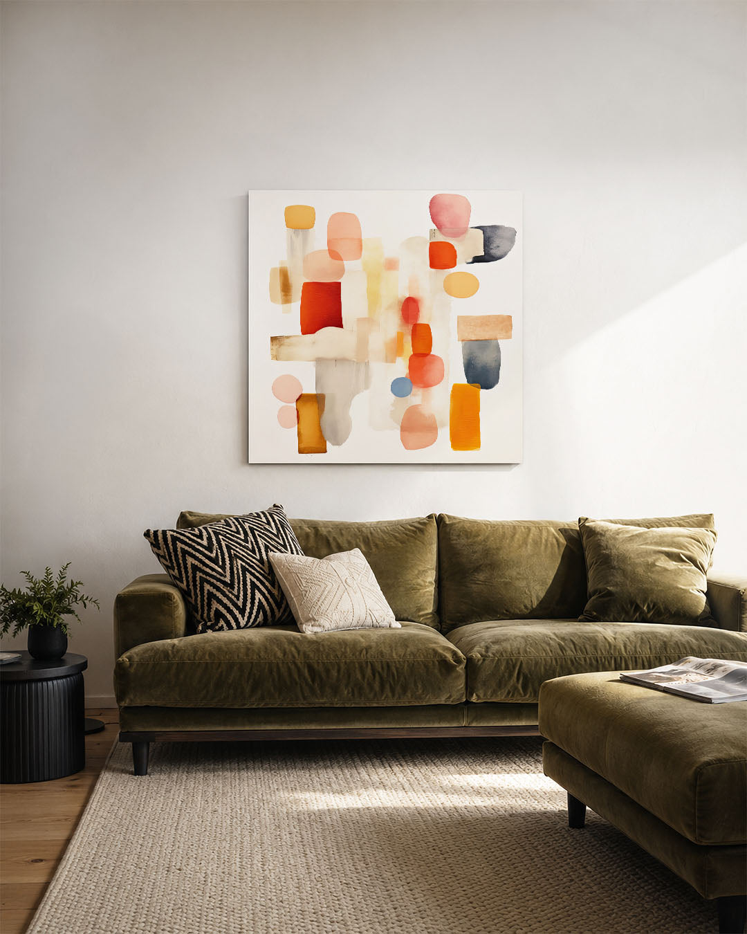 Vormenspel in kleur Kunstwerk