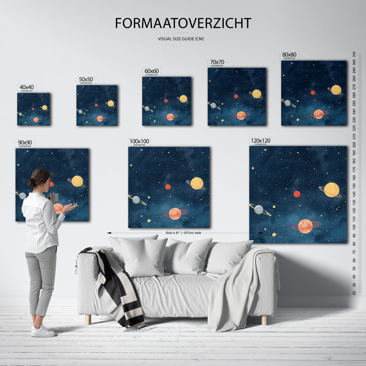 Planeten en sterren Poster
