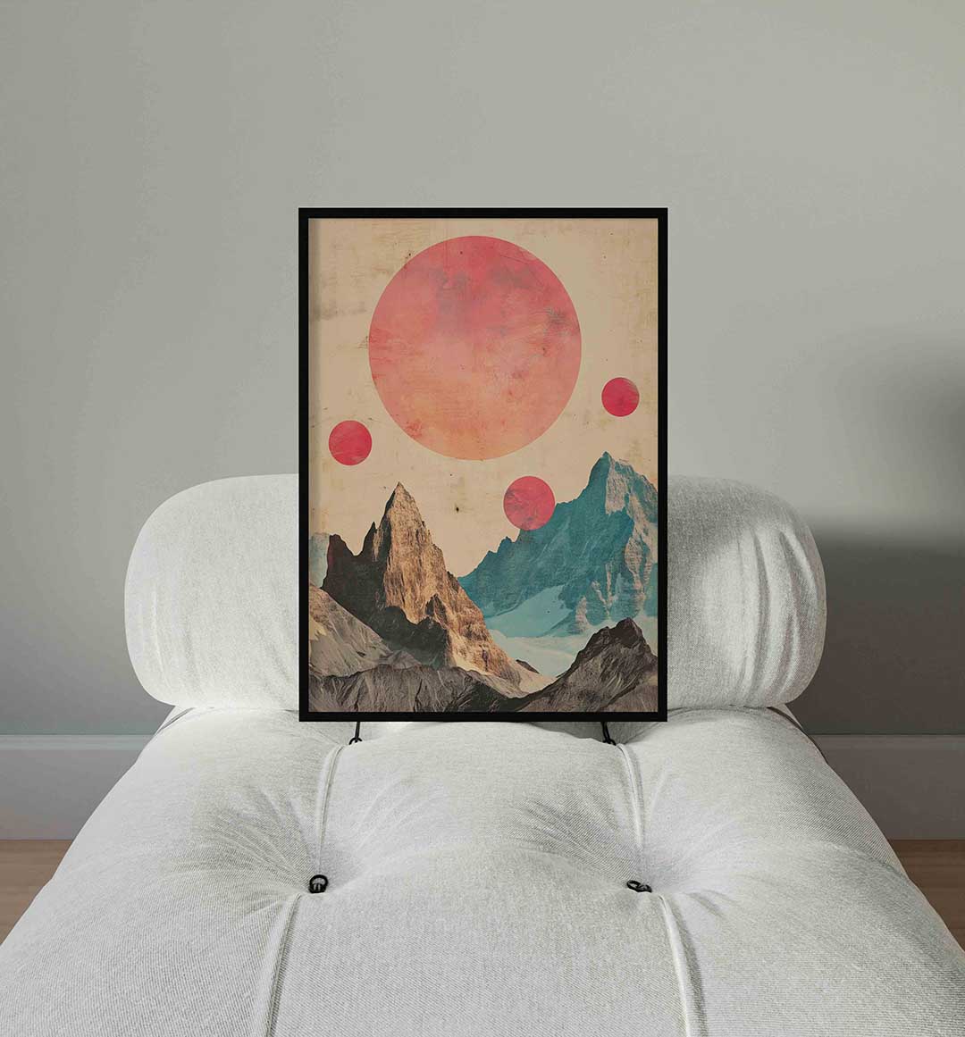 Bergen en cirkels Poster