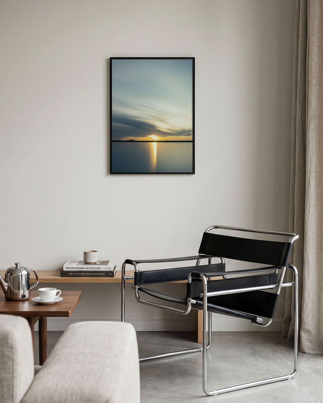 Zonsondergang reflectie Poster