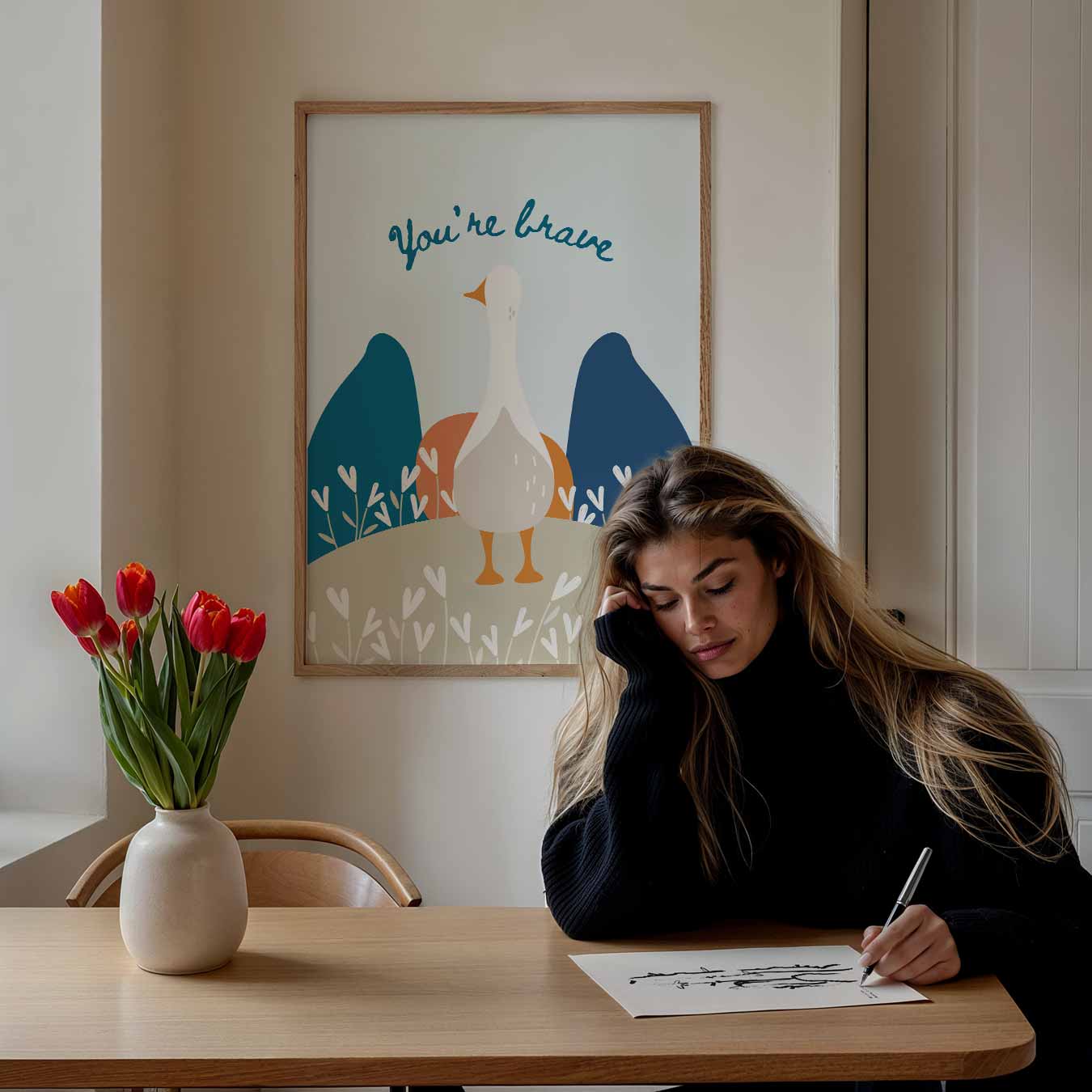 Dappere Gans Poster-WallArtistic