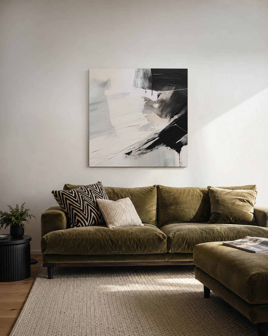Dynamische penseelstreken Kunstwerk
