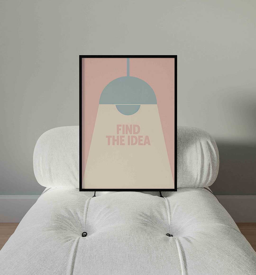 Lamp en tekst Poster