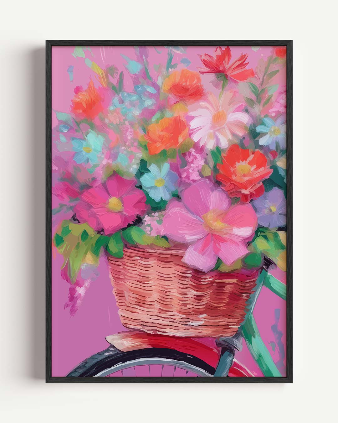 Bloemenfiets Poster-WallArtistic