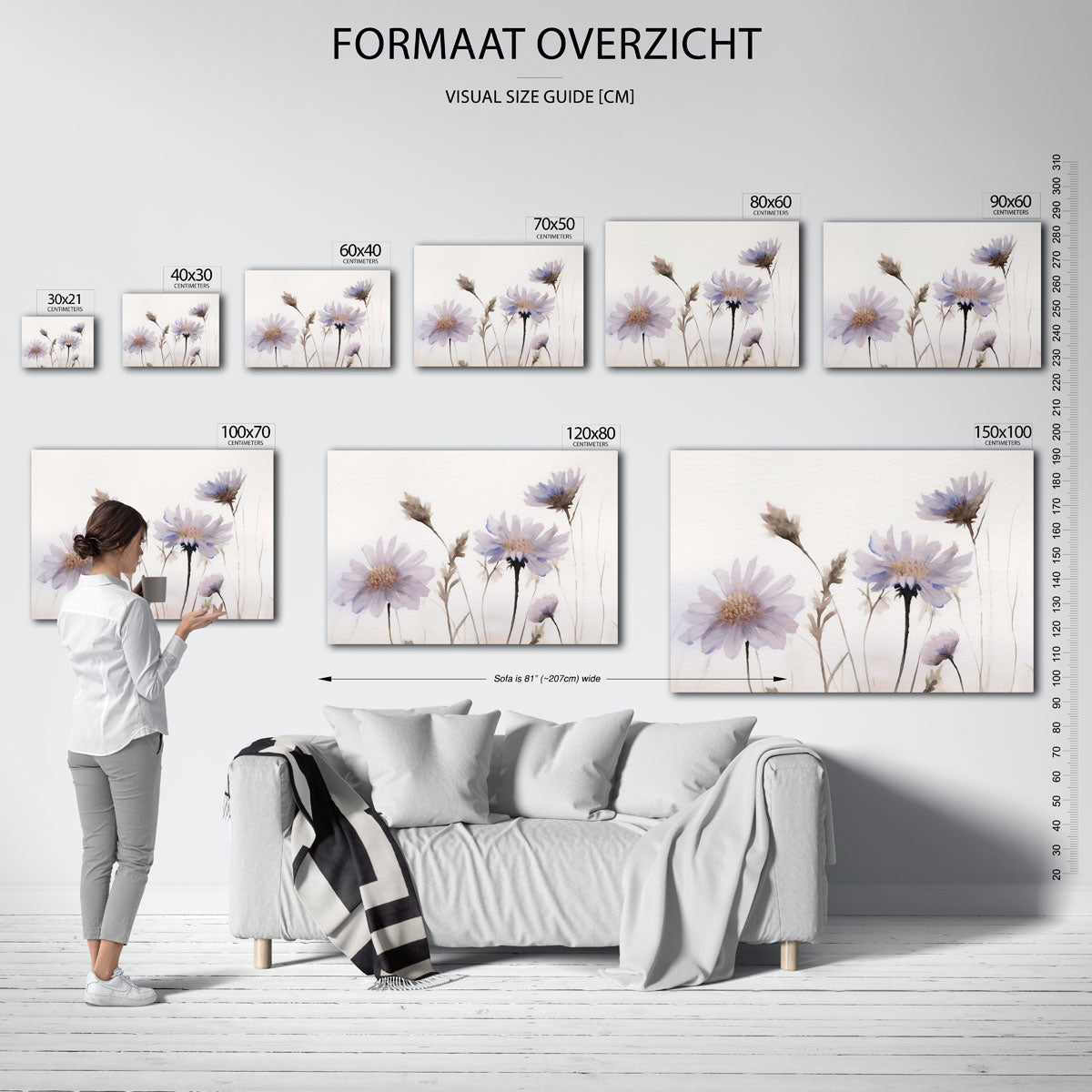 Bloemen in zachte tinten Poster