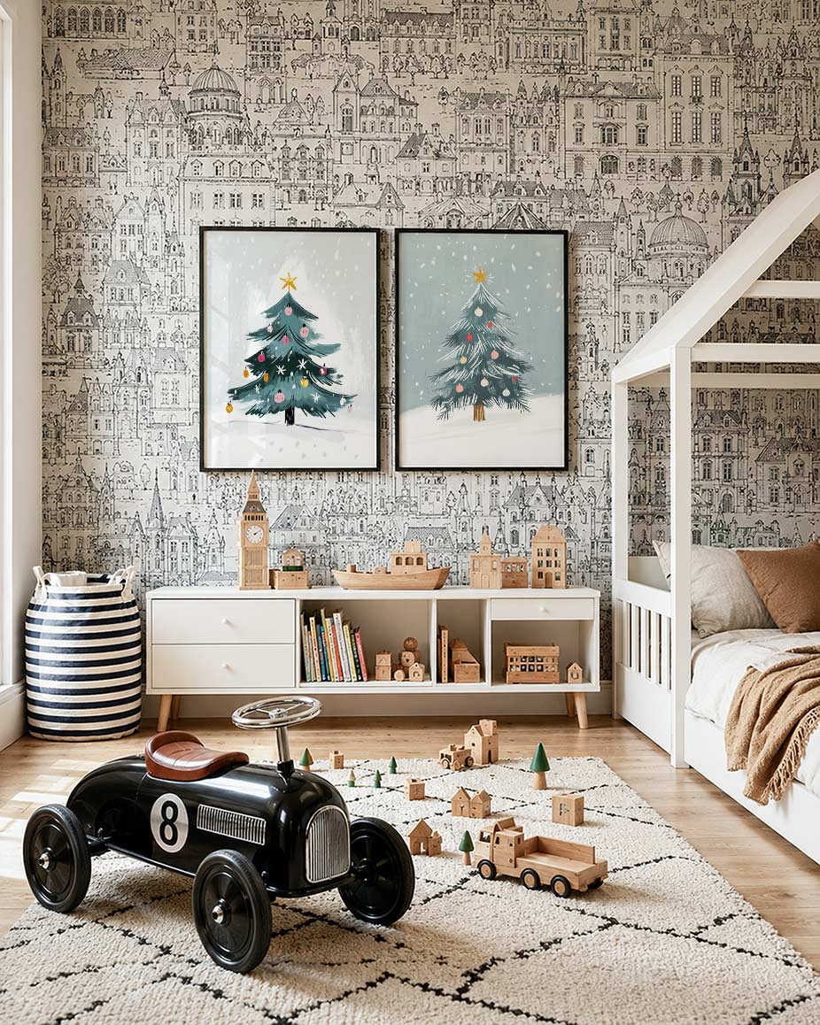Winterse boom Posterset