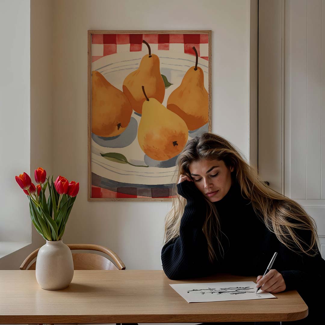 Kleurrijke Perentaart Poster-WallArtistic