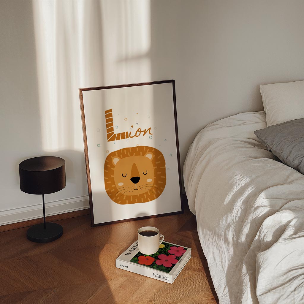 Slaap Zachte Leeuw Poster-WallArtistic