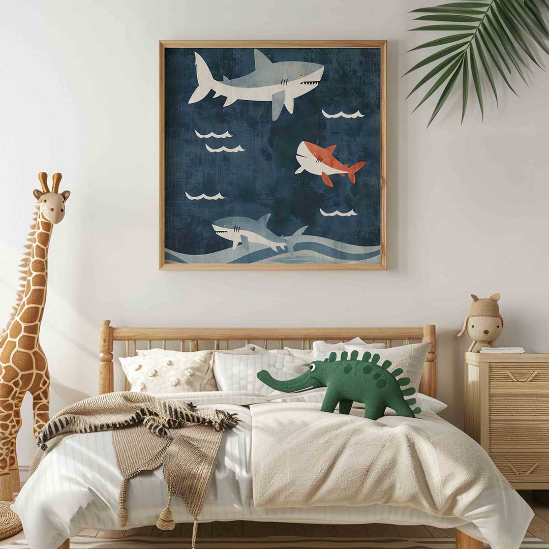 Haaien en golven Poster
