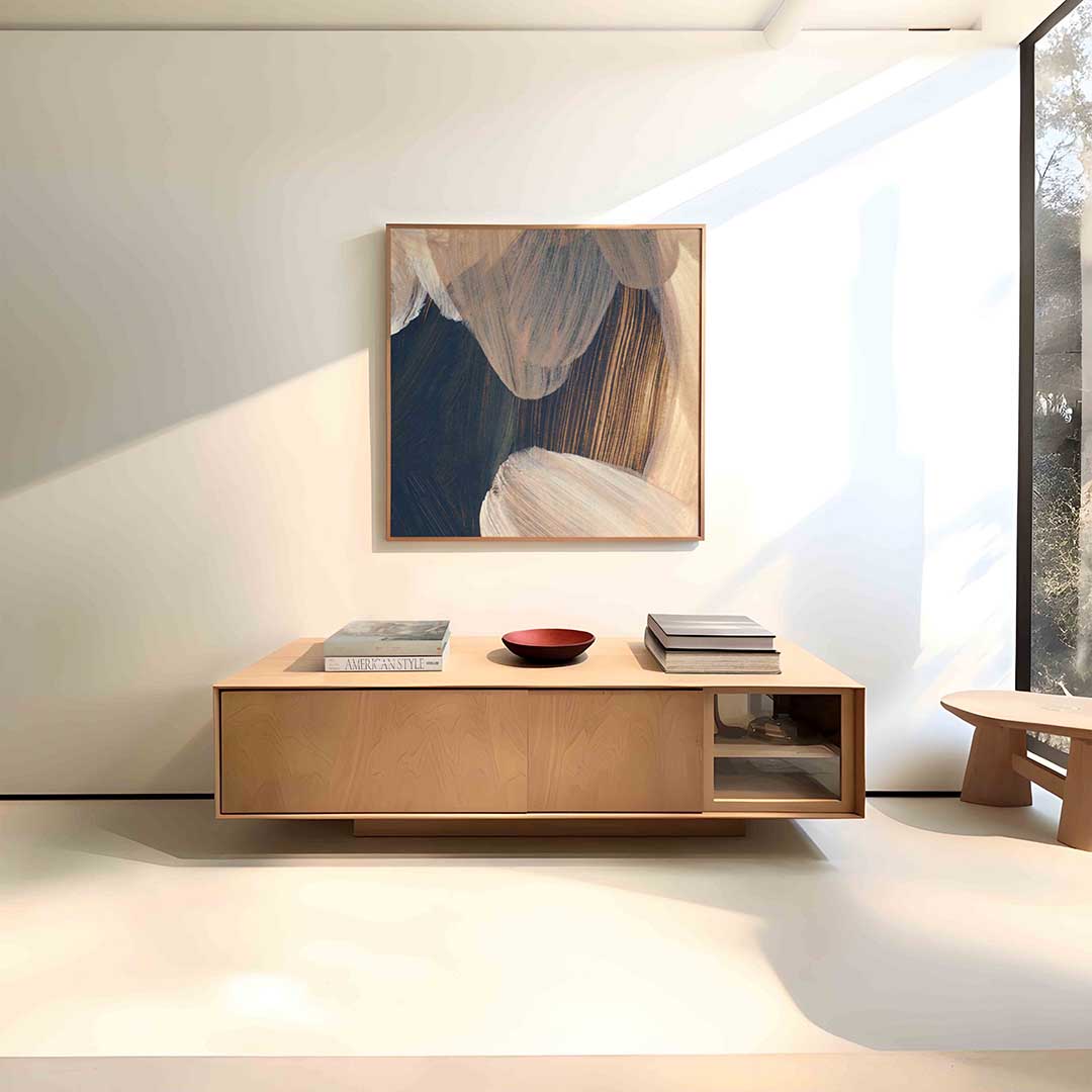 Abstracte penseelstreken Poster