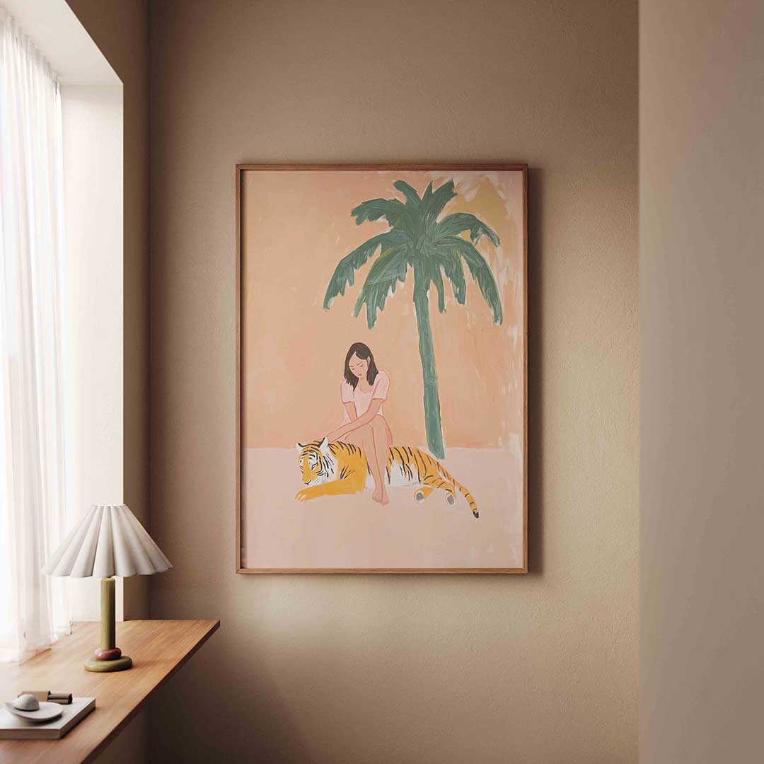 Vrouw met tijger Poster