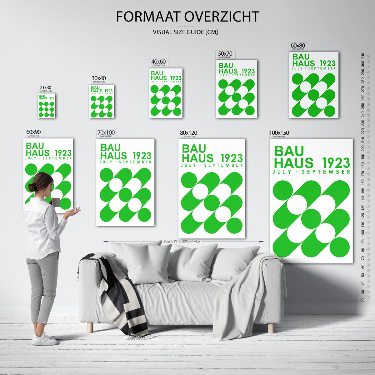 Groene cirkelpatronen Poster