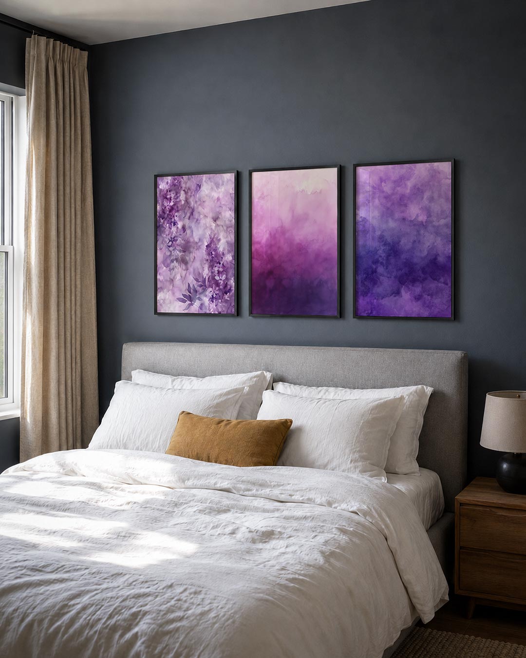 Bloemige vormen Posterset