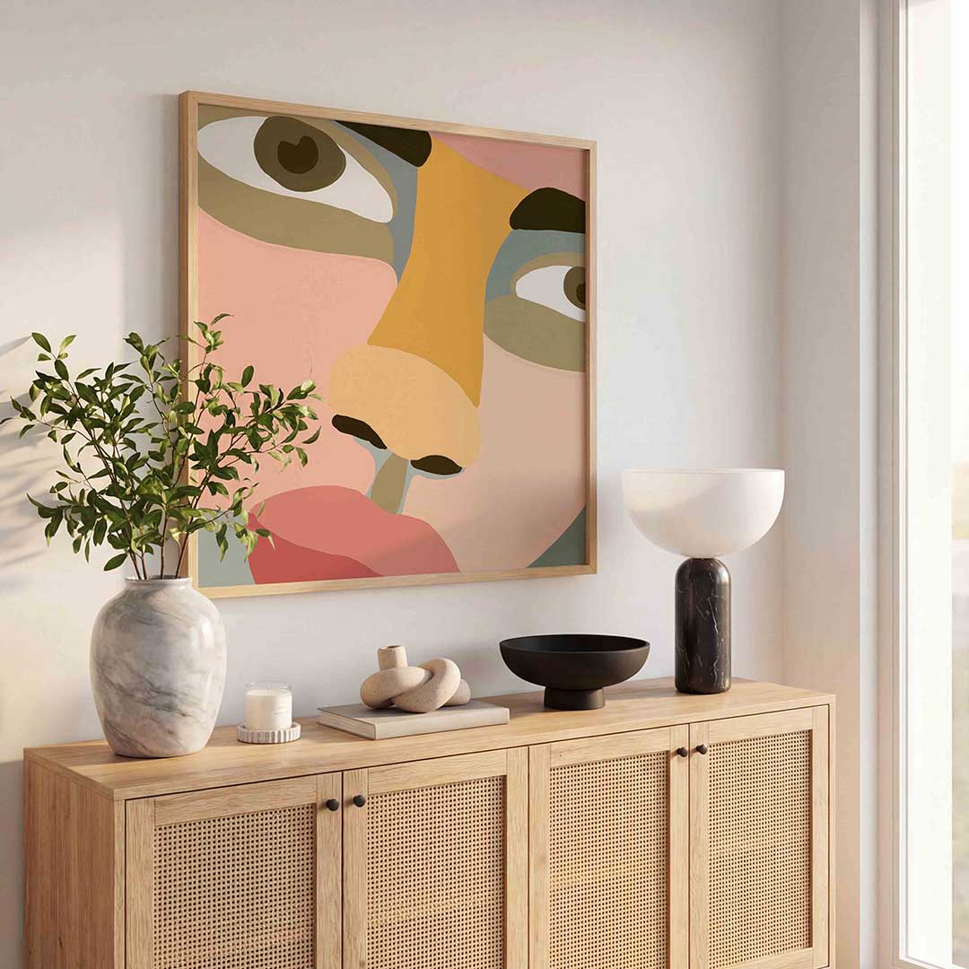 Abstract gezicht Poster