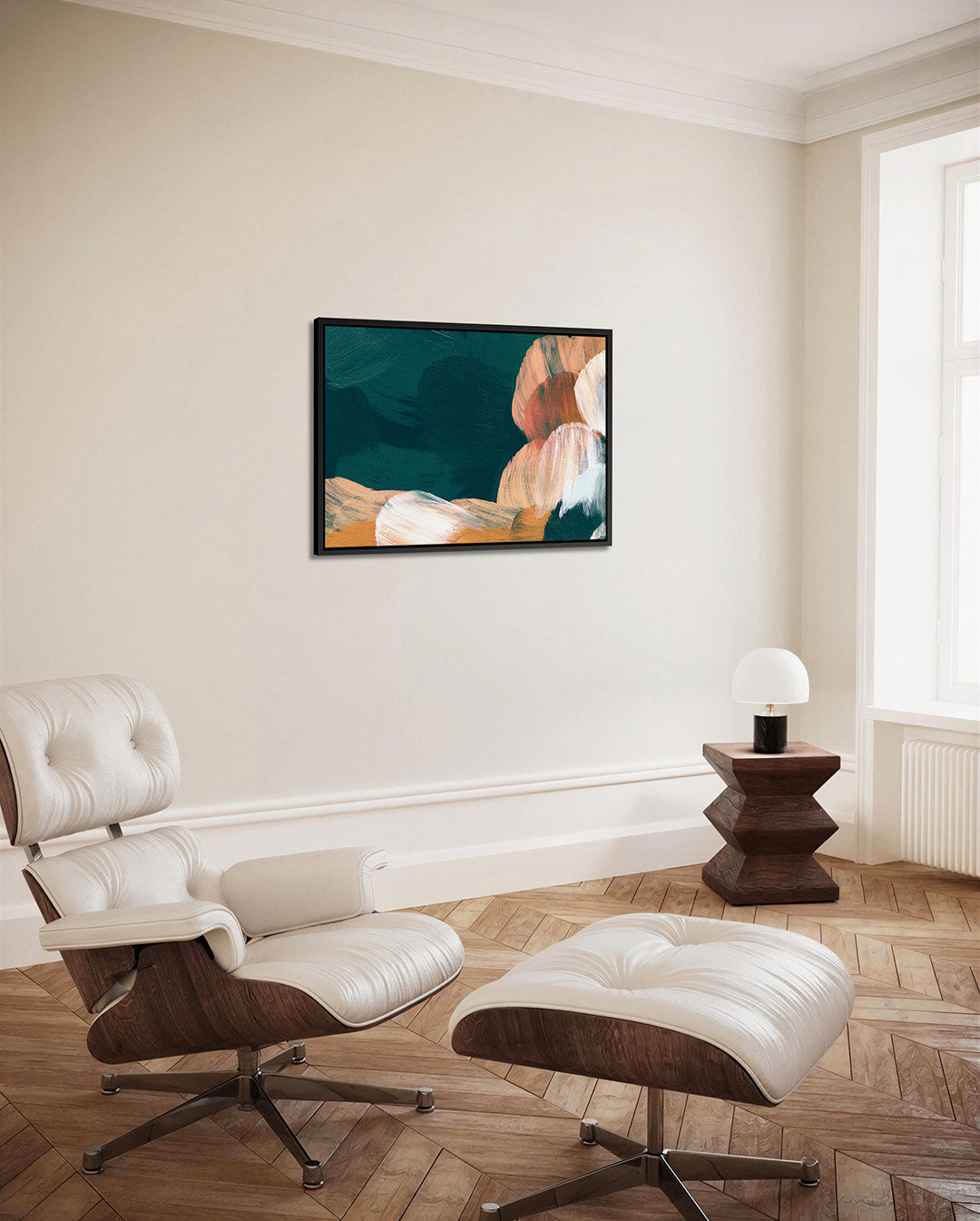 Dynamische kleurencompositie Kunstwerk