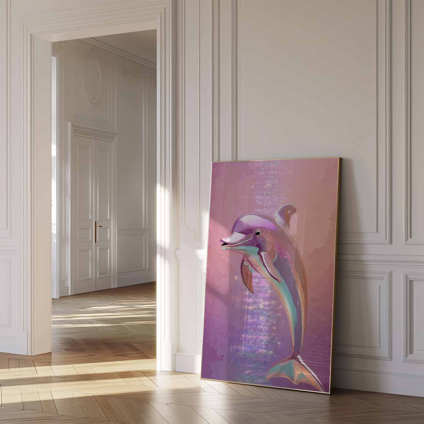 Betoverende Dolfijn Fantasie Poster-WallArtistic
