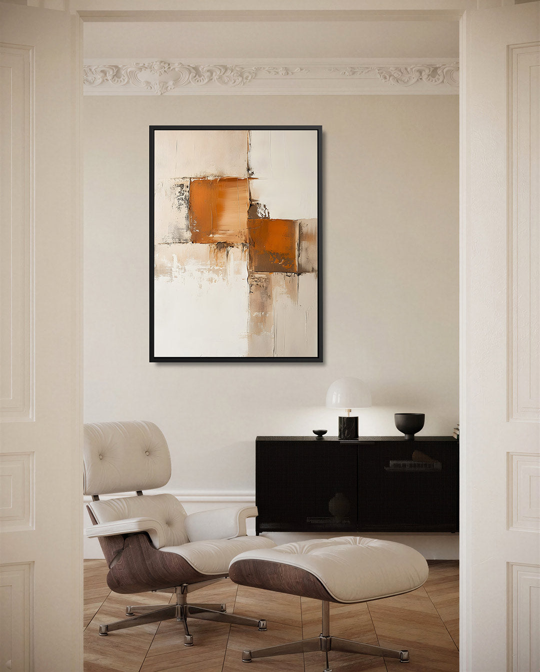Geometrische vormen compositie Kunstwerk