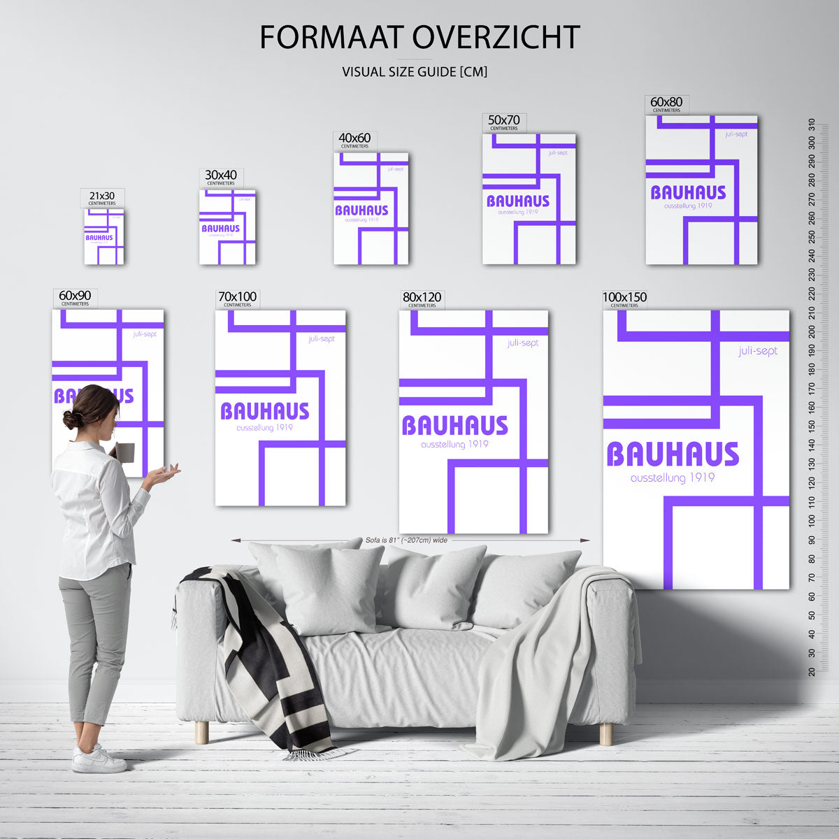 Lijnen en vlakken Poster