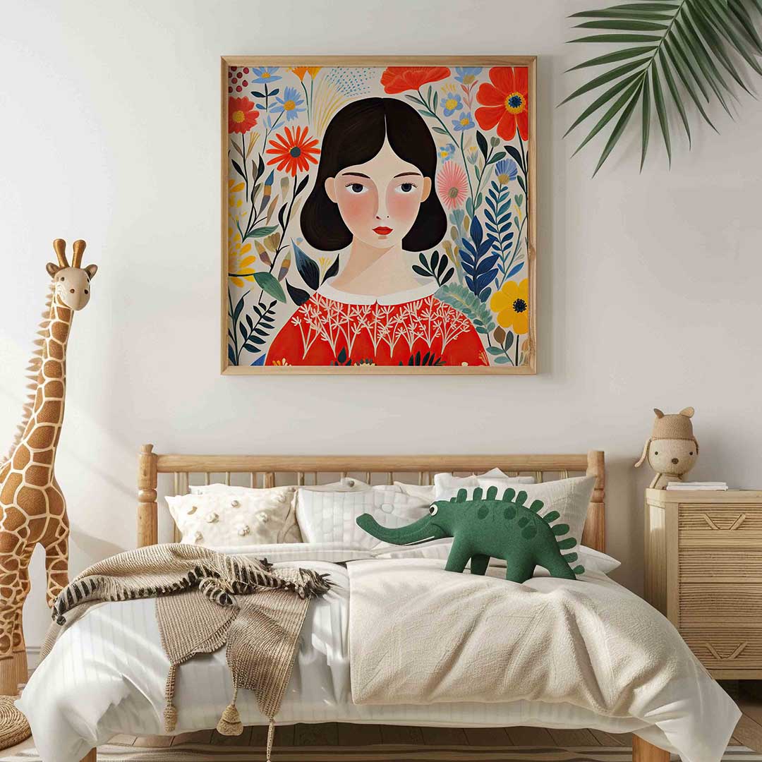 Vrouw met bloemen Poster