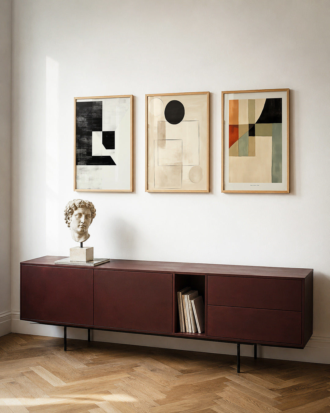 Zwart wit vlakverdeling Posterset