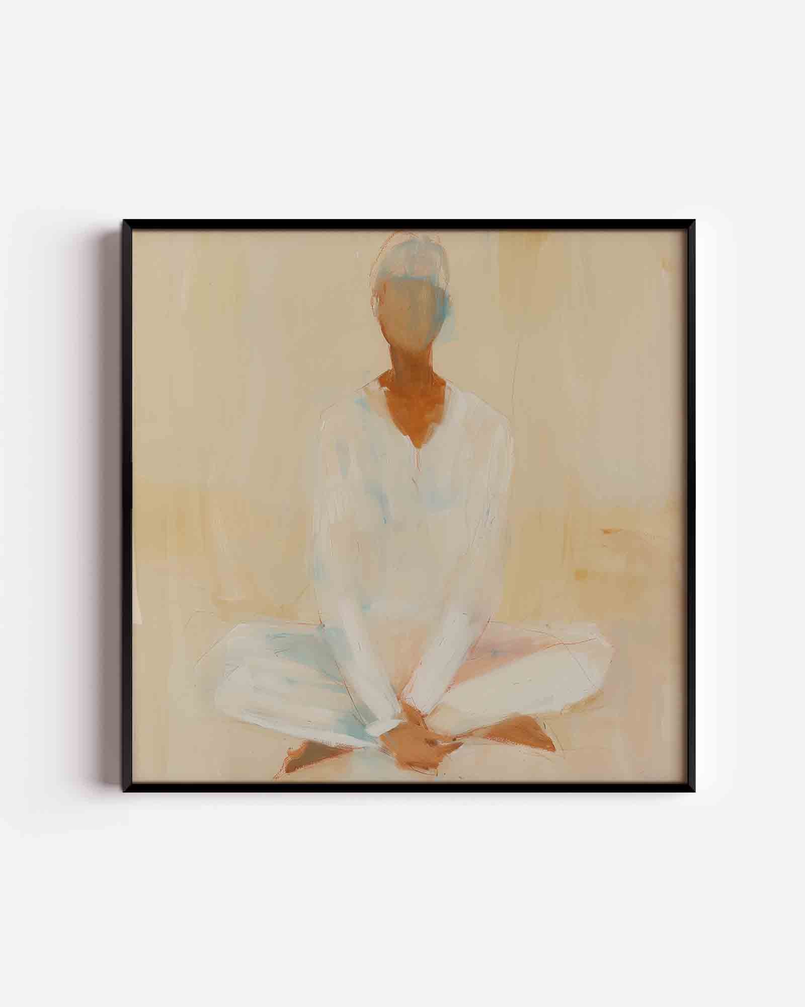 Zittende figuur Poster