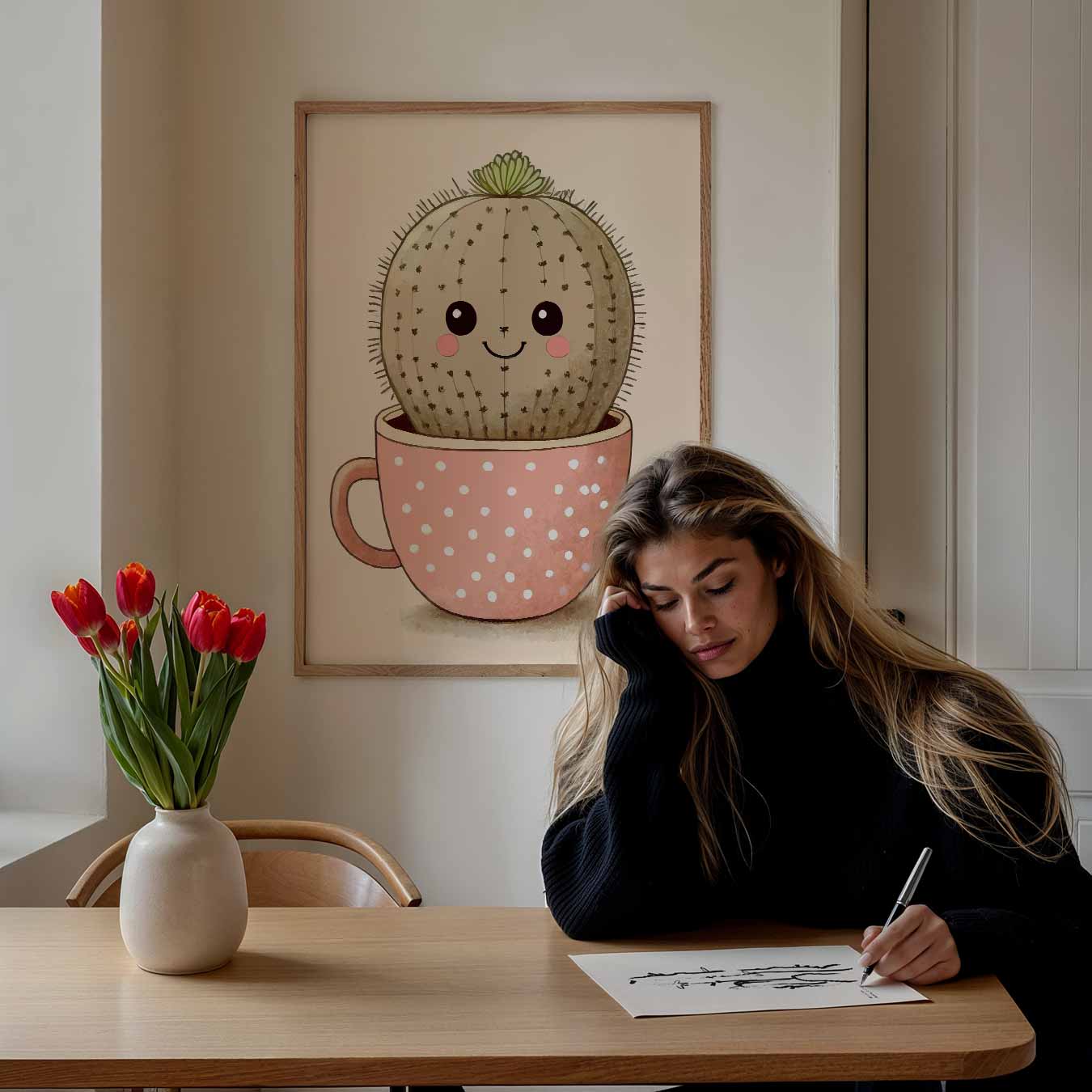 Schattige Cactus Poster-WallArtistic