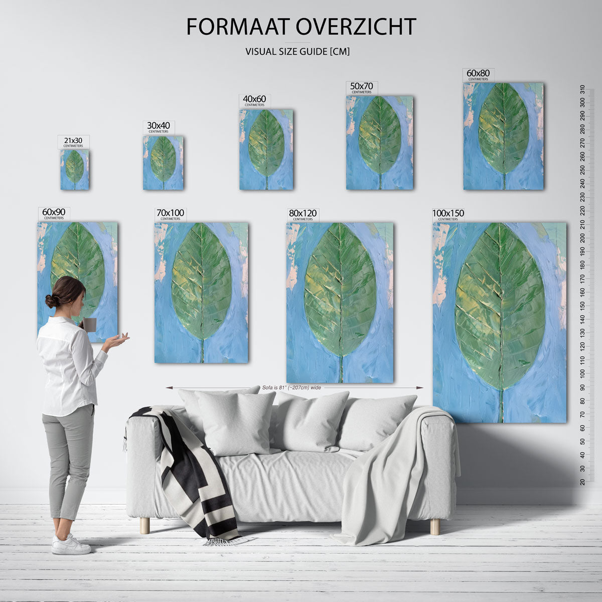 Groot groen blad Poster
