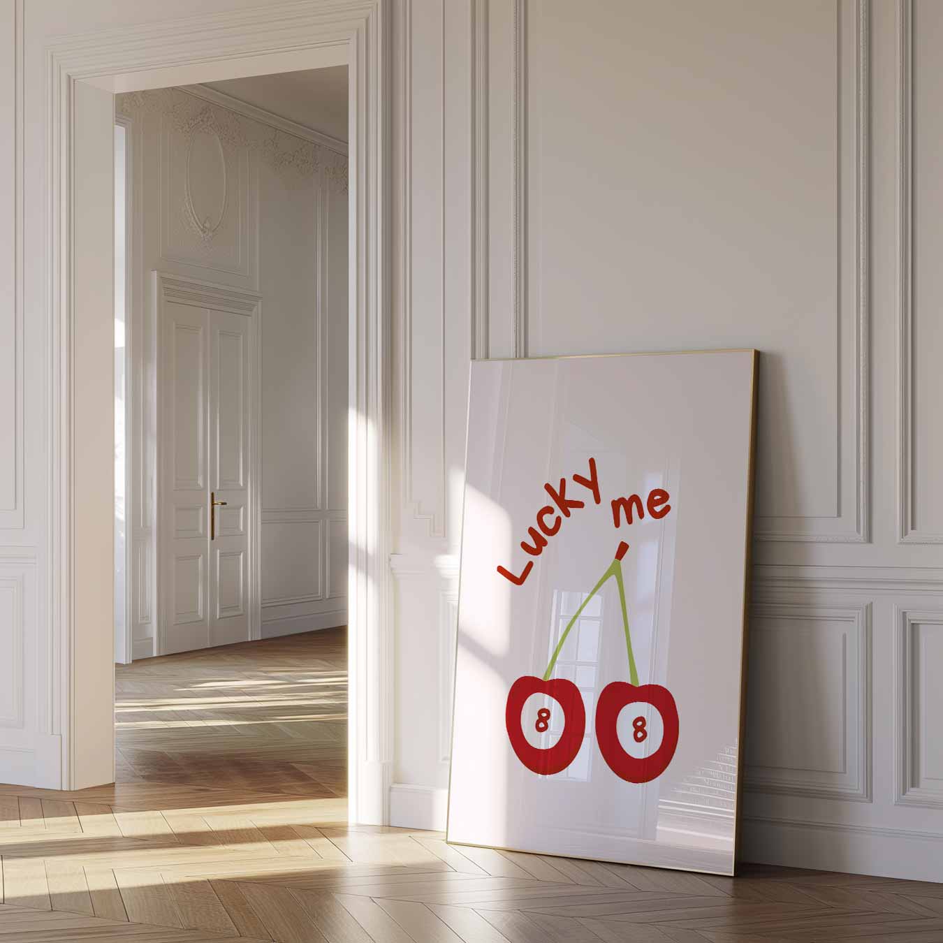 Lucky Me Kersen Poster-WallArtistic