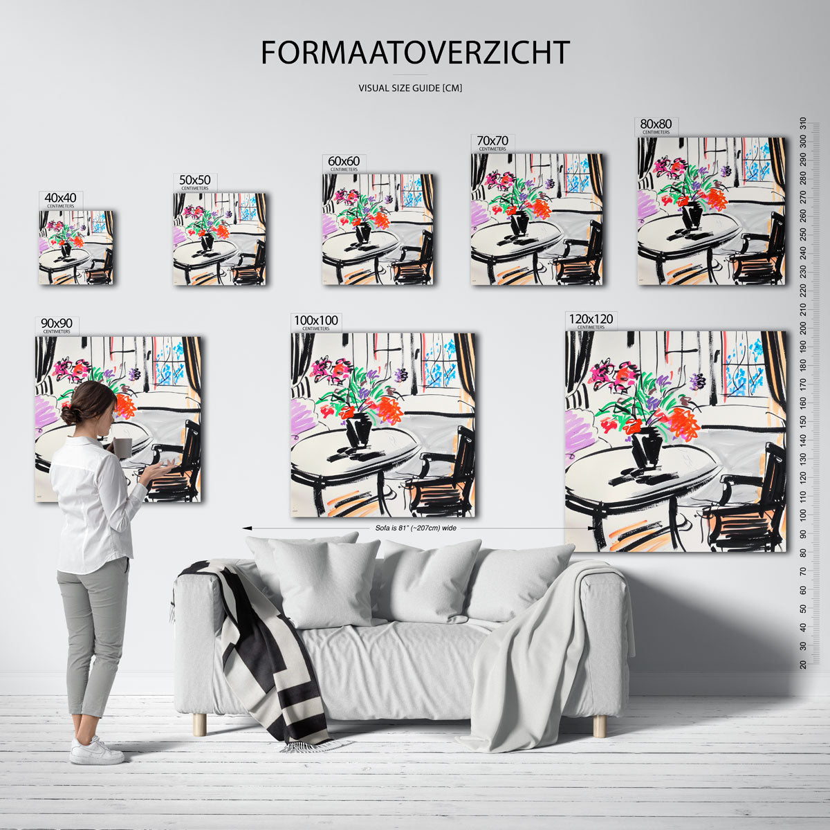 Bloemen op tafel Poster